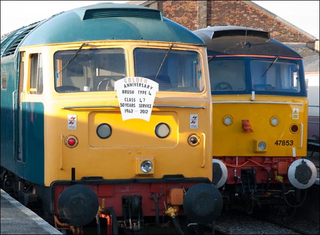  The Golden Anniversary Brush Type 4 Class 47 Headboard to mark 50 years of service from 1962 to 2012 of these fine Locomotives