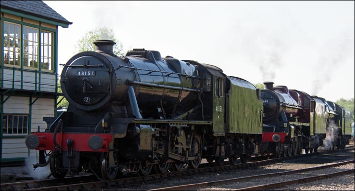 Three West Coast Steam locomotives on shed on the Sunday 1st June 2014