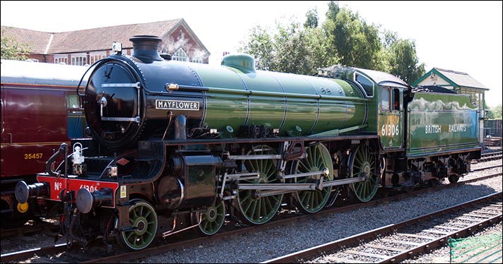 LNER B1 no.61306 Mayflower at Dereham station on the 19th of July 2013