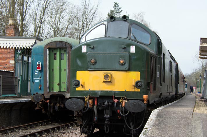 Class 37905 in Thuxton station 