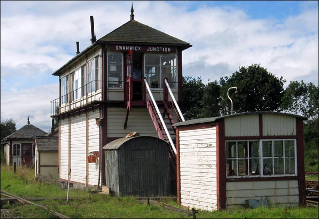 Swanwick Junction signal box from the  steps end.