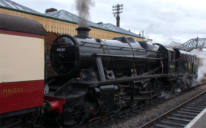 8F 48624 2-8-0 at Sheringham 