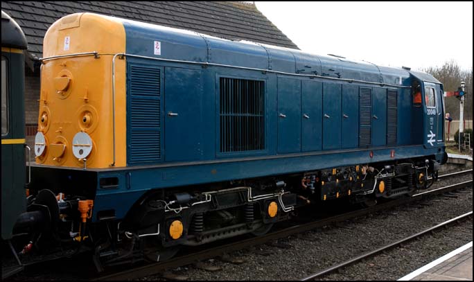 Class 20048 in Orton Mere Station on Saturday 6th March 2010