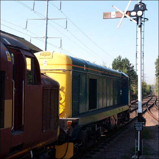 Class 20107 and 37503 at NVRs Peterborough station