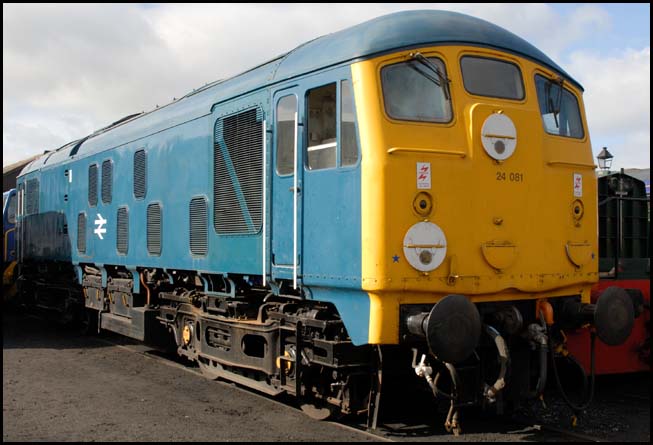 Class 24 081 at Wansford on the Nene Valley railway