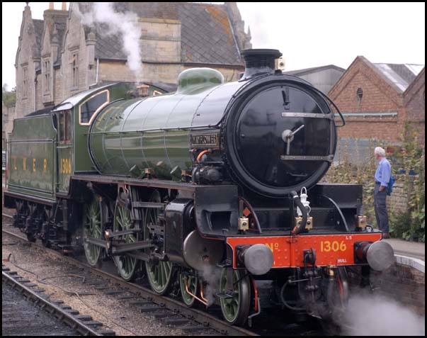 LNER B1 number 1306 in Wansford station 