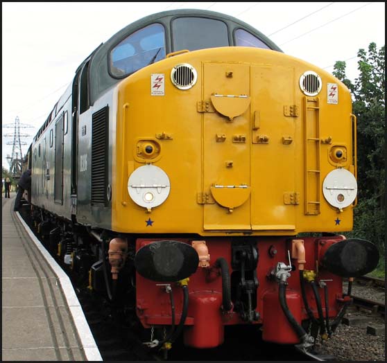  "Atlantic Conveyor" waits with a train to Wansford at the  Peterborough NVR station