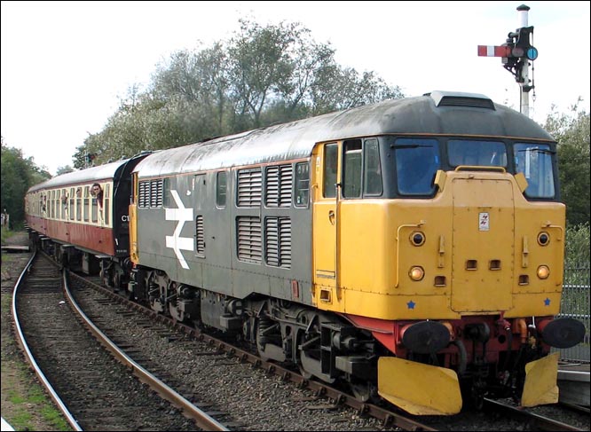 Class 31 108  comes into Orton Mere in 2004 with the Mark ones.