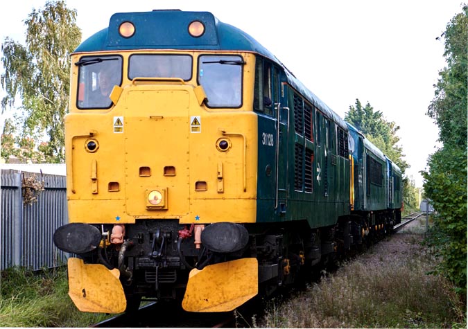 Class 31128 on the NVR branch betweet the ECML and Orton Mere station 