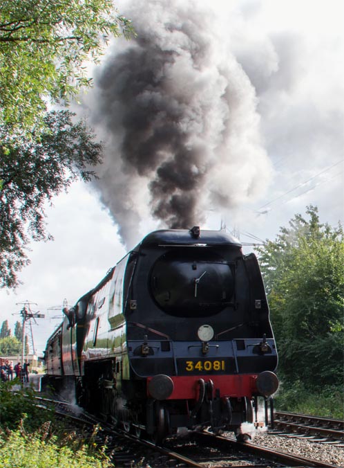 92 Squadron leaving the NVR Peterborough station 