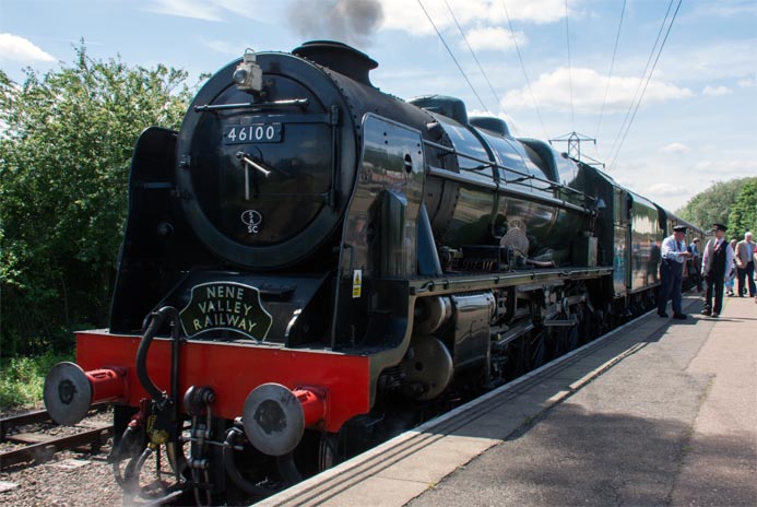 46100 at The Nene Valleys Peterborogh station on the 3rd of June 2017