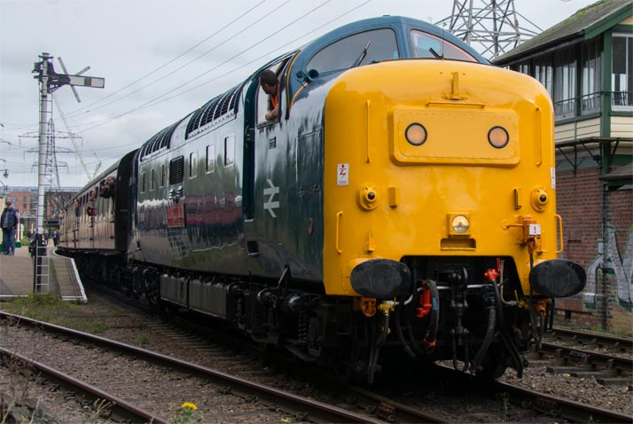 Class 55 Deltic 55019 on the 12th of October 2019 