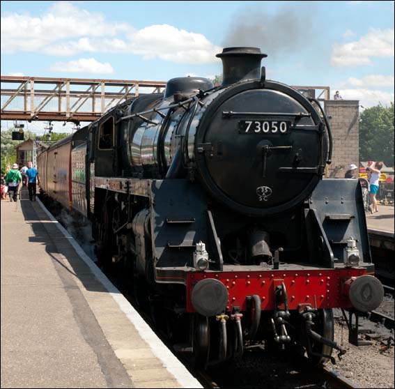 British Railways Standard  Class 5 no.  73050  at Wansford 