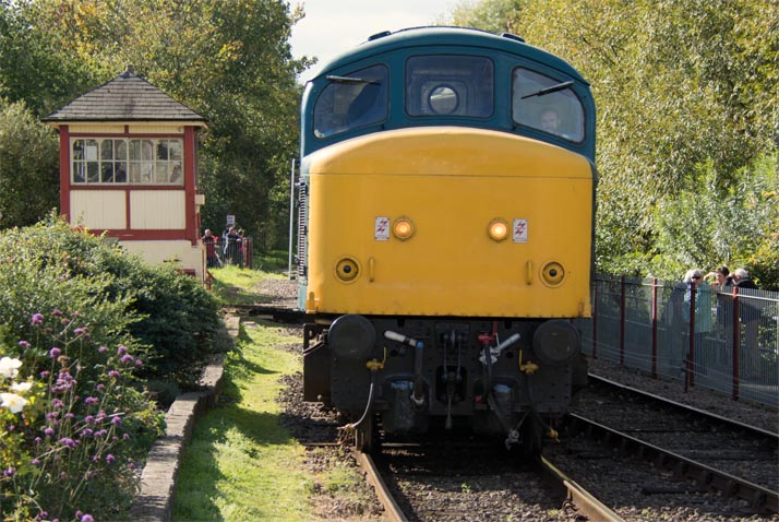 Class 45041 'Royal Tank Regiment' coming into Orton Mere 