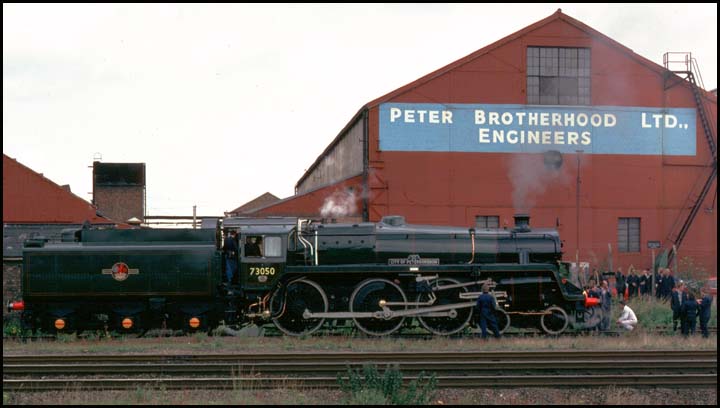 Class 5 73050 City of Peterborough was overhauled at Peter Brotherhood LTD