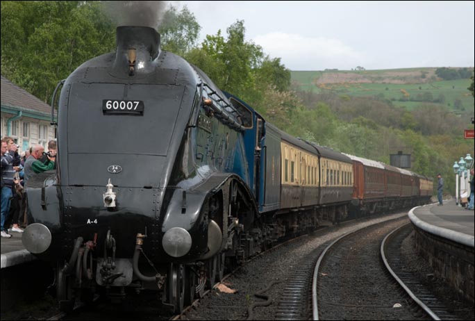 A4 Sir Nigel Gresley at the NYMR waiting for the of on the 6th of May 2007.