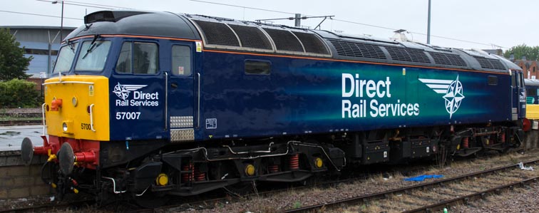 DRS class 57007 at Norwich Station