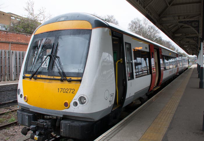 Greater Anglia class 170272 at Norwich station 