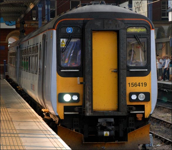 National Express East Anglia class 156419 in Norwich Station