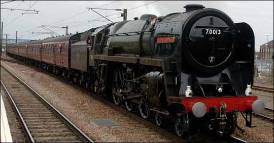 70013 Oliver Cromwell at Peterborough in 2009.