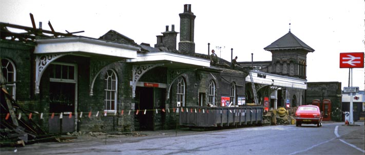  The old Great Northern Railway (GNR) Buildings being pulled down 