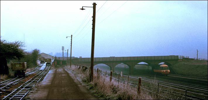 An  up HST at  Wymans Bridge on a very cold morning