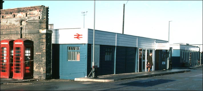  temporary wooden building at Peterborough station