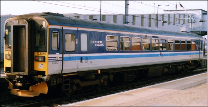 Central Trains 153366 in platform 3 at Peterborough