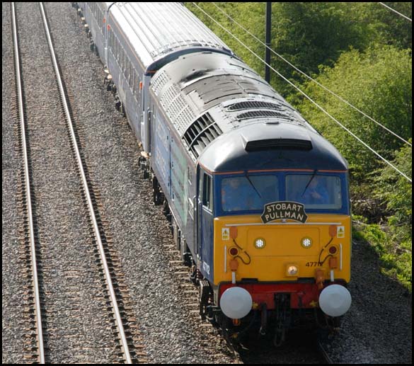 Stobart Pullman with class 47712 at Werrington just to north of Peterborough