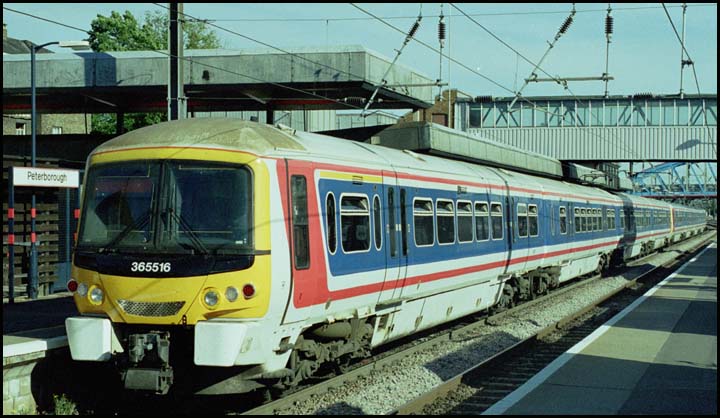 WAGN 365516 in platform 2 at Peterborough station