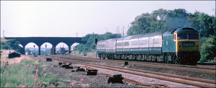 Class 47 on down train at Yaxley