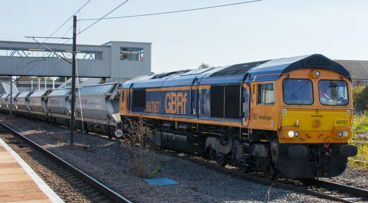 GBRf class 6677 leaving platform 6 
