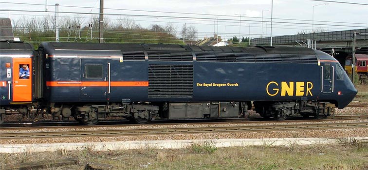 GNER HST power car 43039 'The Royal Dragoon Guards' 