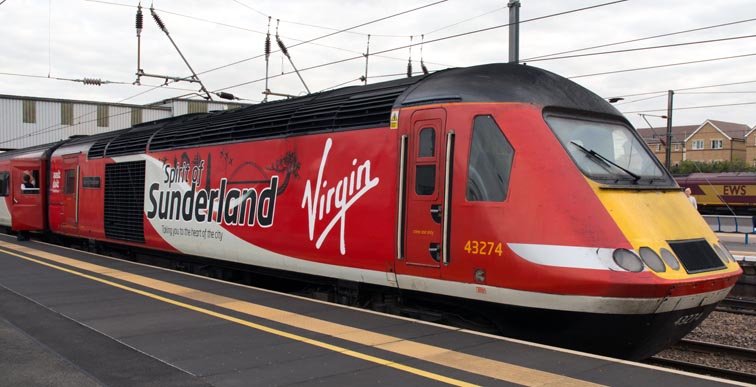 Virgin East Coast HST power car 43274 'Sprit of Sunderland'