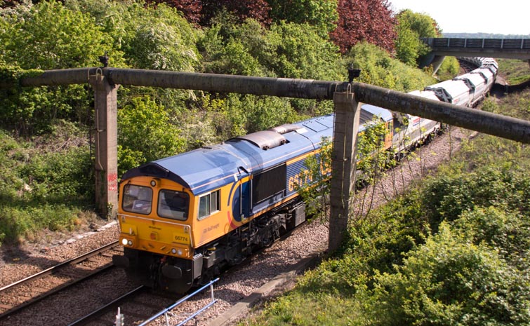  GBRf class 66774 on the  Spalding line 