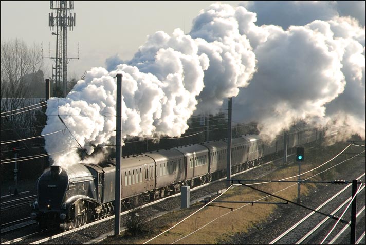 A4 60007 on the ECML on the 12th December 2009 at Werrington.