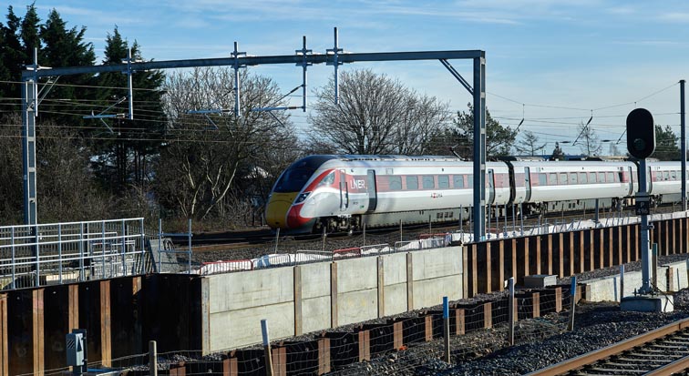 A down LNER Azuma 