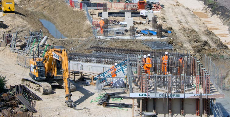 Concreat footing for the new footbridge 26th August 2019 