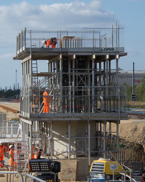  The concreat tower for the footbridge on 17th of September 