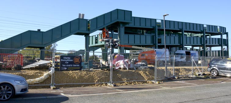 The new footbridge at Werrington on the 27th October  2019 