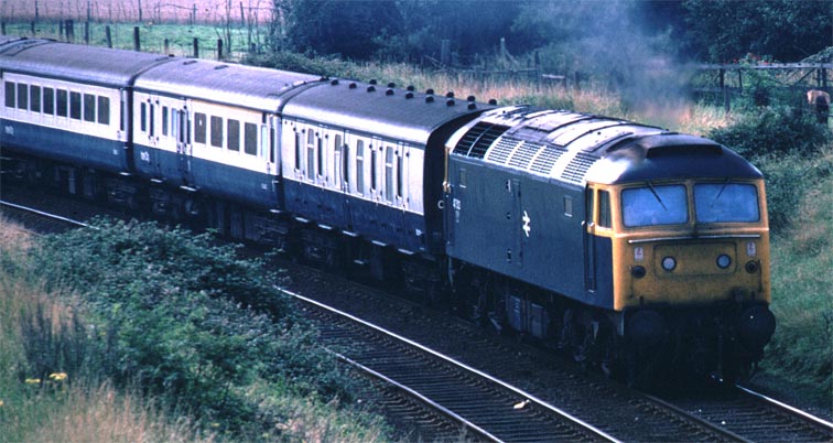 A class 47 on a train diverted off the ECML 