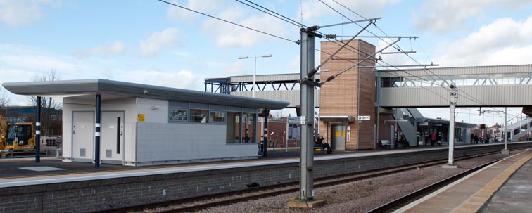 Platform 6 and 7 at Peterborough on the 21st February 2014