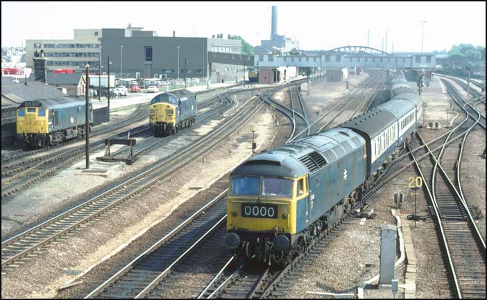 Class 47 out of Platform 4 at Peterborough station