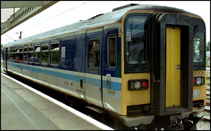 Class 153306 in platform 5 at Peterborough 