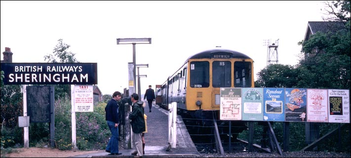 Sheringham main line railway station in BR days in 1978