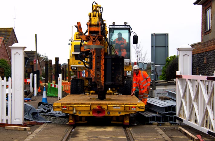 Work on the  New platform at Sherringham main line station 