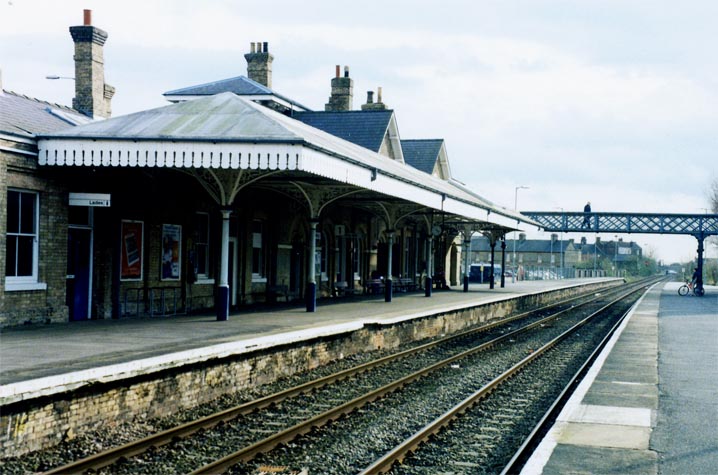 Platform 1 at Spalding station in 2002
