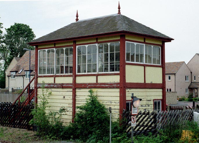 Saved signal box at Stamford staion in 2002 Saved signal box at Stamford staion in 2002