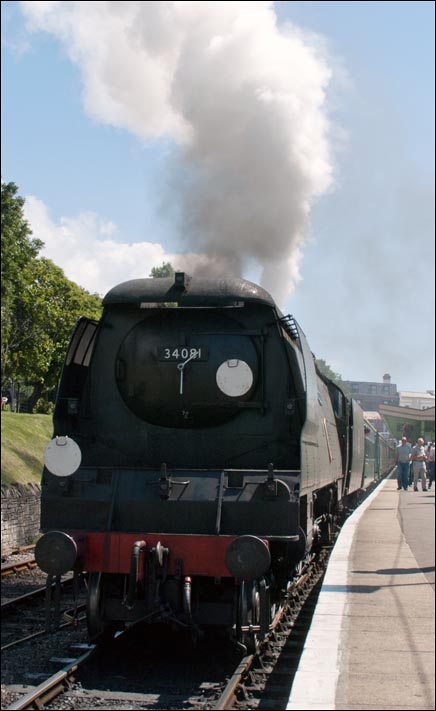 34081 in 2007at Swanage railway station