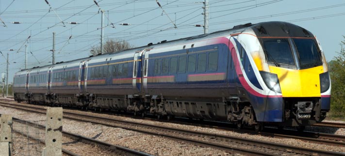 Class 180 on the up fast at Temsford 